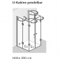 Preview: HSK Aperto U-Kabine mit Falttüren an Wand klappbar Vorwanddusche U-Dusche