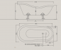 Preview: Hidra Badewanne Ellade freistehend mit Löwenfüßen in Weiß / Chrom / Bronze / Gold