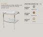 Preview: Hidra Unterbau Untergestell für Waschbecken Ellade 680 Chrom / Bronze / Gold