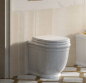 Preview: Hidra WC Ellade Hänge- oder Wand-Montage Toilette Weiß / Schwarz / Gold