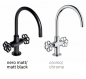 Preview: Mamoli Waschbecken-Armatur Hipster 4238 Wasserhahn Chrom / Schwarz