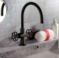 Preview: Mamoli Waschbecken-Armatur Hipster 4238 Wasserhahn Chrom / Schwarz