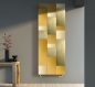 Preview: Margaroli Riflessi Gold Aluminium-Designheizkörper mit goldenen Patchwork-Platten