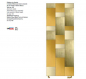 Preview: Margaroli Riflessi Gold Aluminium-Designheizkörper mit goldenen Patchwork-Platten