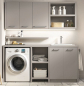 Preview: Mastella Byte My Laundry 15 Möbelset mit Waschmaschinenschrank modernes Design aus Italien