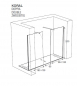 Preview: Mastella Koral Walk In Duschwand Duschabtrennung Duschkabine - modernes Design aus Italien