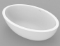 Preview: Moma Design Emerald Badewanne freistehend aus White Stonage Weiß matt