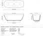 Preview: Moma Design Grace Badewanne freistehend aus White Stonage Weiß matt