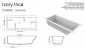 Preview: Moma Design Ivory Inca Einbau-Badewanne 1800 x 800 x 500 mm White Stonage Weiß matt