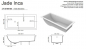 Preview: Moma Design Jade Inca Einbau-Badewanne 1800 x 800 x 500 mm White Stonage Weiß matt