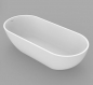 Preview: Moma Design Ocean Badewanne freistehend aus White Stonage Weiß matt