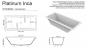 Preview: Moma Design Platinum Inca Einbau-Badewanne 1800 x 800 x 500 mm White Stonage Weiß matt