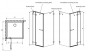 Preview: PUK Nieste Eckdusche 2 Eck-Duschkabine Schwenktür an Fixteil mit Seitenwand