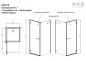 Preview: PUK Nieste Eckdusche 1 Eck-Duschkabine Schwenktür mit Seitenwand