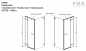Preview: PUK Vispa Eck-Duschabtrennung Eckkabine Eckdusche Schwenktür an Fixteil mit Seitenwand