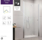 Preview: Radaway Eos DWB Duschtür Nischentür Drehfalttür Falttür PUK Naab