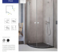 Preview: Radaway Essenza 6 PDD Viertelkreis-Runddusche 2 Schwenktüren an Fixteilen PUK Trave