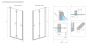 Preview: Radaway Nes DWB Duschtür für Nische Duschabtrennung Drehfalttür Falttür PUK Oder
