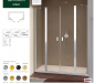 Preview: Radaway Nes DWD II Duschtür für Nische Duschabtrennung 2 Pendeltüren mit 2 Festteilen PUK Oder