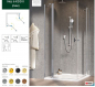 Preview: Radaway Nes KDD II Eck-Duschkabine 2 Pendeltüren an 2 Festteilen PUK Oder