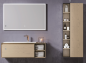 Preview: Rubicer Badmöbelset Flow exklusives und elegantes Badezimmer-Waschbecken-Set