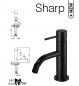 Preview: Rubicer Sharp Wasserhahn 020 Waschbecken-Armatur für Bidet Chrom / Schwarz / Gold / Kupfer