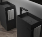 Preview: Rubicer Standwaschbecken Stunning Schwarz matt RSZ312BBLSS Solid Surface