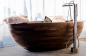 Preview: Unique Wood Design Holzbadewanne Baula Nr. 2 freistehende Badewanne aus Holz UWD