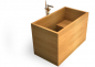 Preview: Unique Wood Design Holzbadewanne Gongo Sitzbadewanne aus Holz UWD