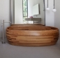 Preview: Unique Wood Design Holzbadewanne Madra freistehende Badewanne aus Holz UWD