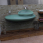 Preview: ZAD Italy Adamantx® Waschbecken Stone Zen Waschtisch Wandmontage, italienisches Luxus-Design für Ihr Traumbad