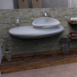 Preview: ZAD Italy Adamantx® Waschbecken Stone Zen Waschtisch Wandmontage, italienisches Luxus-Design für Ihr Traumbad