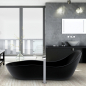 Preview: ZAD Italy Adamantx® freistehende ergonomische Badewanne Wave, italienisches Luxus-Design für Ihr Traumbad