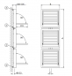 Preview: Deltacalor Tris Design-Heizkörper mit 3 Ablagen für Handtücher