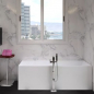 Preview: Rubicer Line Design-Badewanne Line Steinstaub/Kunstharz