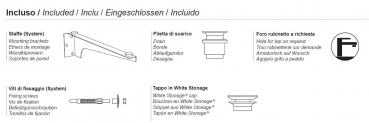 Moma Design Cut System Waschtischplatte Top mit Waschbecken White Stonage