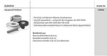 HSK Acrylduschwanne Duschtasse plan Bodeneinbau Duschboard