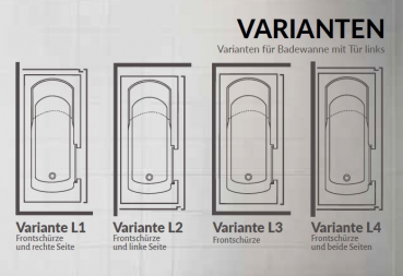 Börsting Quadro Badewanne mit Tür barrierefrei niedriger Einstieg