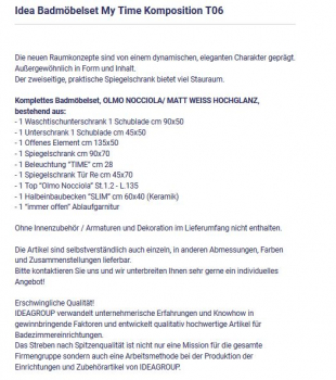 Badmöbelset Komposition T06 von Idea My Time