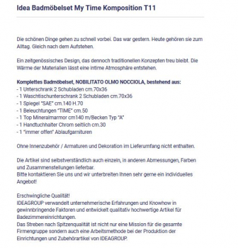 Badmöbelset Komposition T11 von Idea My Time