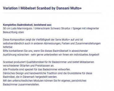 Badmöbelset Multo+ Variation I von Scanbad by Dansani