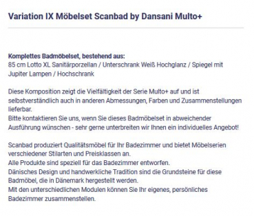 Badmöbelset Multo+ Variation IX von Scanbad by Dansani