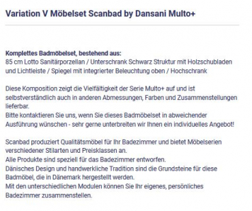 Badmöbelset Multo+ Variation V von Scanbad by Dansani