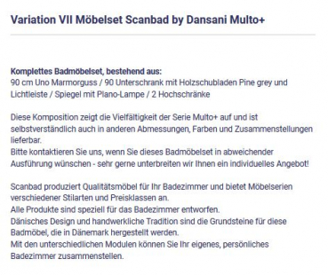 Badmöbelset Multo+ Variation VII von Scanbad by Dansani