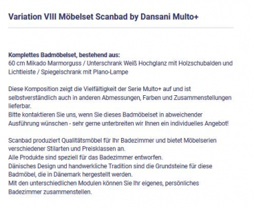 Badmöbelset Multo+ Variation VIII von Scanbad by Dansani