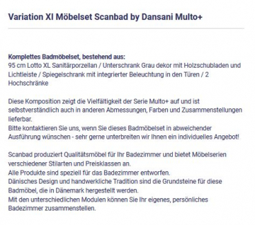 Badmöbelset Multo+ Variation XI von Scanbad by Dansani