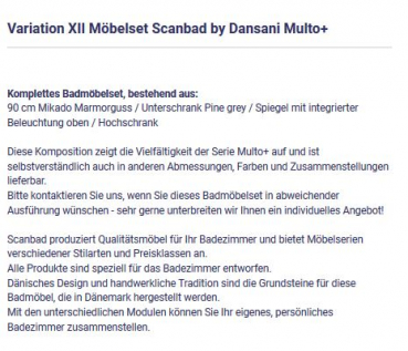 Badmöbelset Multo+ Variation XII von Scanbad by Dansani