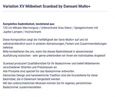 Badmöbelset Multo+ Variation XV von Scanbad by Dansani