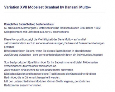 Badmöbelset Multo+ Variation XVII von Scanbad by Dansani