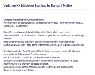 Badmöbelset Multo+ Variation XX von Scanbad by Dansani